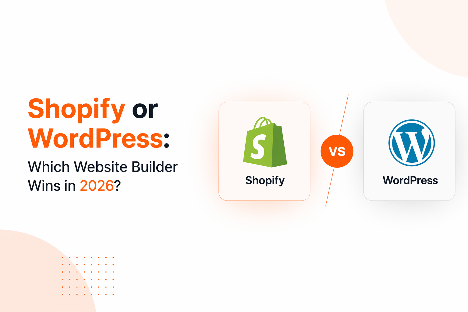 shopify vs wordpress website builder battle